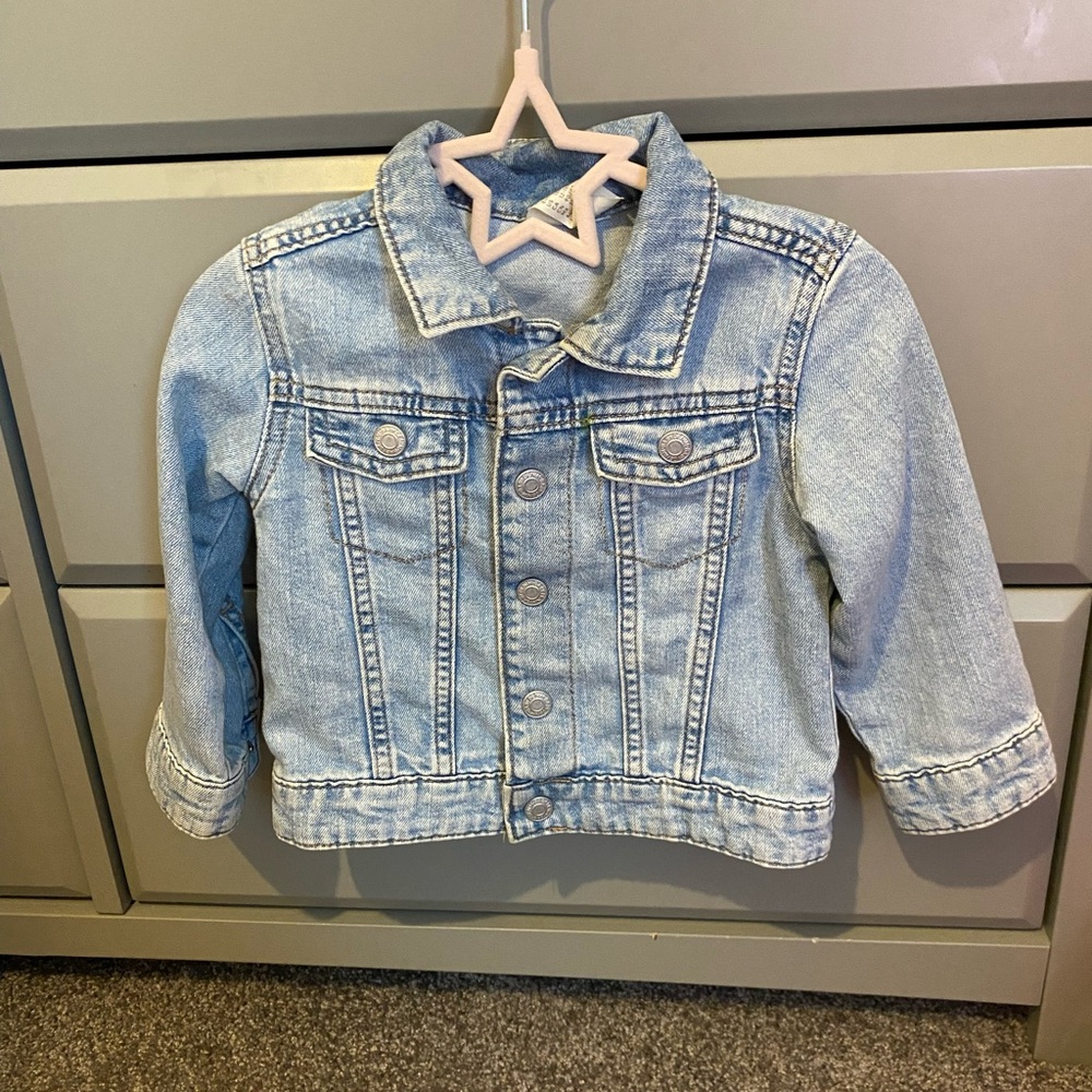 Toddler Denim Jean Jackets With Matching Denim Dress.